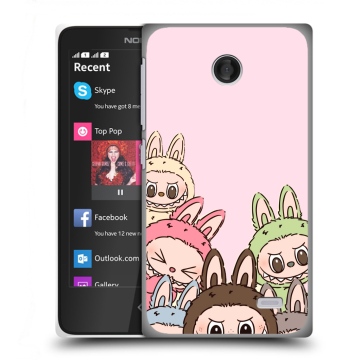 Силиконовый чехол на Nokia X с принтом Лабубу