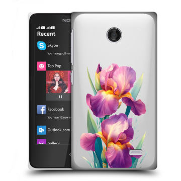 Силиконовый чехол на Nokia X с принтом Цветы орхидеи