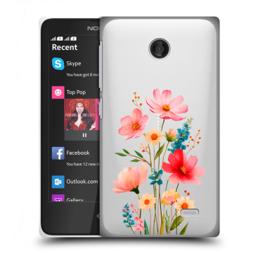 Силиконовый чехол на Nokia X с принтом Цветы
