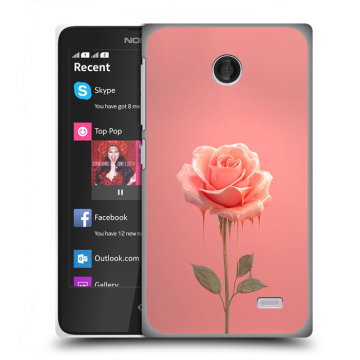 Силиконовый чехол на Nokia X с принтом Розовая роза