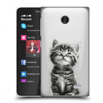Силиконовый чехол на Nokia X с принтом Котенок Силиконовый чехол на Nokia X с принтом Котенок
