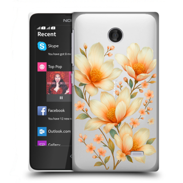 Силиконовый чехол на Nokia X с принтом Цветы