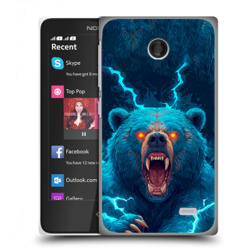 Силиконовый чехол на Nokia X с принтом Медведь