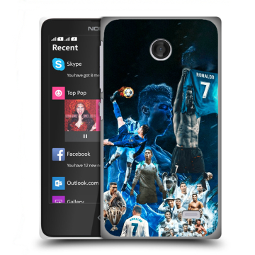 Силиконовый чехол на Nokia X с принтом Реал Роналдо