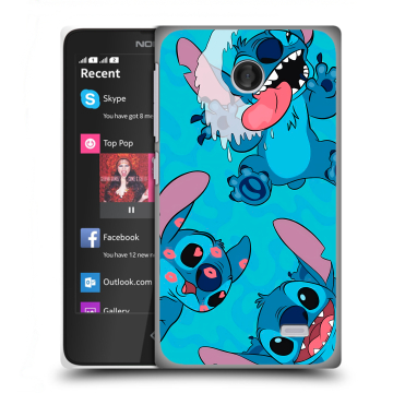 Силиконовый чехол на Nokia X с принтом Лило и Стич