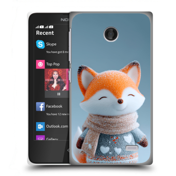 Силиконовый чехол на Nokia X с принтом Лиса