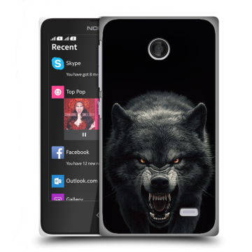 Силиконовый чехол на Nokia X с принтом Волк