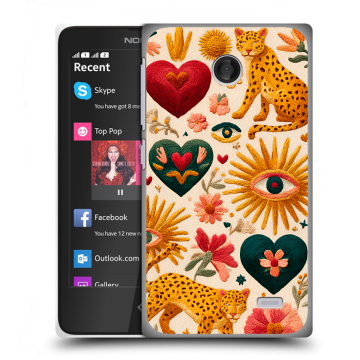 Силиконовый чехол на Nokia X с принтом Модный принт