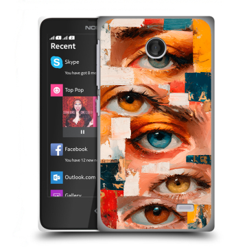 Силиконовый чехол на Nokia X с принтом Модный принт