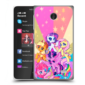 Силиконовый чехол на Nokia X с принтом My little pony Дружба чудо Силиконовый чехол на Nokia X с принтом My little pony Дружба чудо