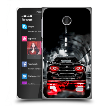 Силиконовый чехол на Nokia X с принтом BMW БМВ