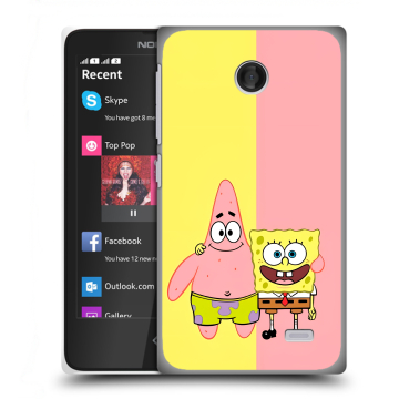 Силиконовый чехол на Nokia X с принтом Спанч боб Спанчбоб