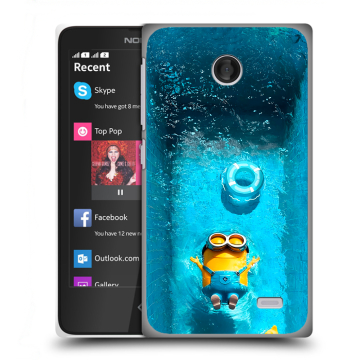 Силиконовый чехол на Nokia X с принтом Миньоны