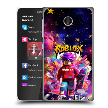 Силиконовый чехол на Nokia X с принтом Roblox Роблокс