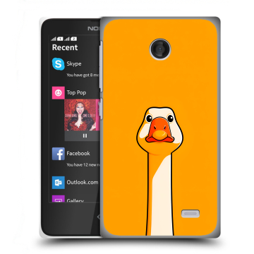 Силиконовый чехол на Nokia X с принтом Смешная утка