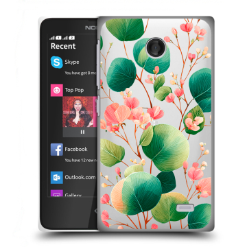 Силиконовый чехол на Nokia X с принтом женский