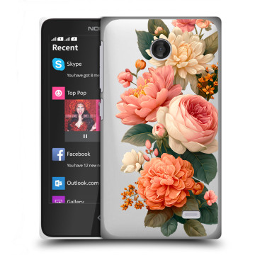 Силиконовый чехол на Nokia X с принтом цветы