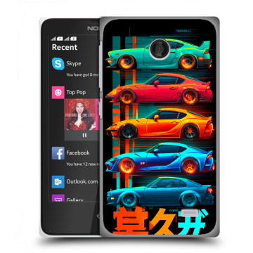 Силиконовый чехол на Nokia X с принтом машины тачки