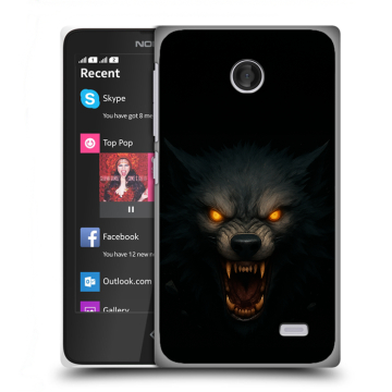 Силиконовый чехол на Nokia X с принтом Волк