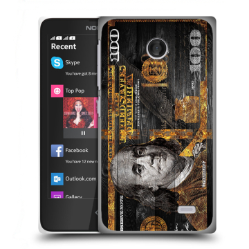 Силиконовый чехол на Nokia X с принтом Доллар деньги Силиконовый чехол на Nokia X с принтом Доллар деньги