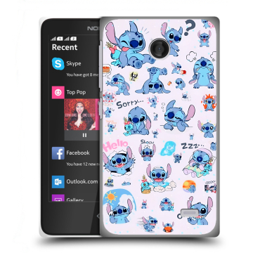 Силиконовый чехол на Nokia X с принтом Лило и Стич
