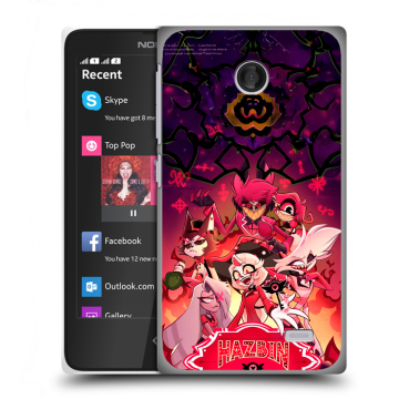 Силиконовый чехол на Nokia X с принтом Hazbin Hotel Отель Хазбин