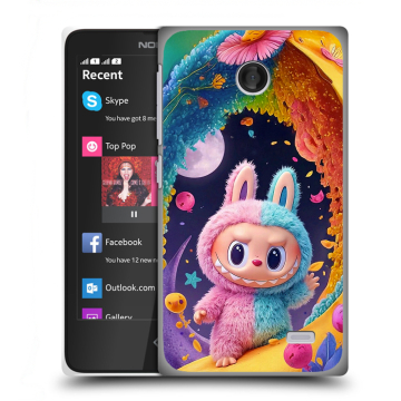 Силиконовый чехол на Nokia X с принтом Labubu Лабубу Силиконовый чехол на Nokia X с принтом Labubu Лабубу