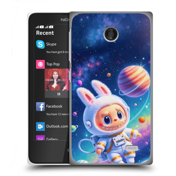 Силиконовый чехол на Nokia X с принтом Labubu Лабубу Силиконовый чехол на Nokia X с принтом Labubu Лабубу