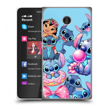 Силиконовый чехол на Nokia X с принтом Лило и Стич