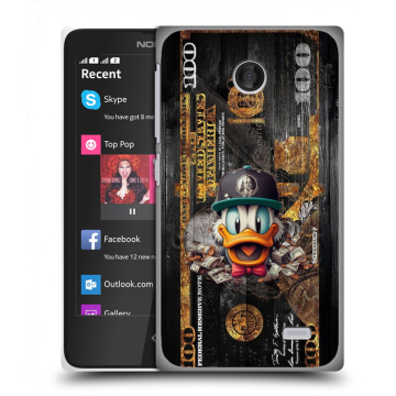 Силиконовый чехол на Nokia X с принтом Дональд Дак Доллар