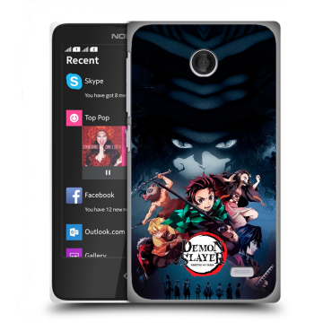 Силиконовый чехол на Nokia X с принтом Demon Slayer Клинок рассекающий демонов Силиконовый чехол на Nokia X с принтом Demon Slayer Клинок рассекающий демонов