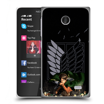 Силиконовый чехол на Nokia X с принтом Атака титанов