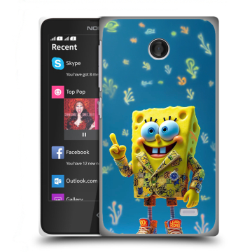 Силиконовый чехол на Nokia X с принтом Спанч боб Спанчбоб Силиконовый чехол на Nokia X с принтом Спанч боб Спанчбоб
