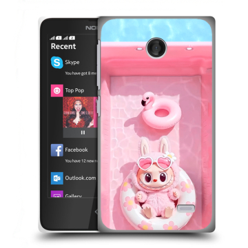 Силиконовый чехол на Nokia X с принтом Labubu Лабубу Силиконовый чехол на Nokia X с принтом Labubu Лабубу