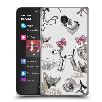 Силиконовый чехол на Nokia X с принтом Y2K Силиконовый чехол на Nokia X с принтом Y2K