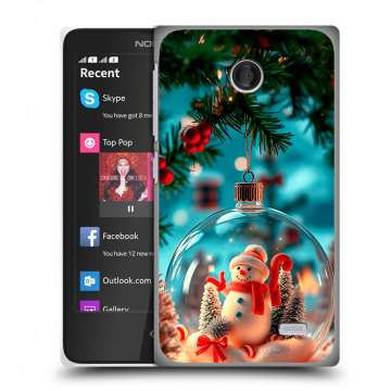 Силиконовый чехол на Nokia X с принтом Новый год