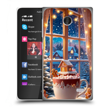 Силиконовый чехол на Nokia X с принтом Новый год