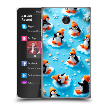 Силиконовый чехол на Nokia X с принтом Новый год