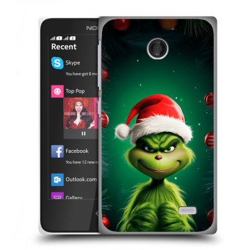 Силиконовый чехол на Nokia X с принтом Гринч Новый год Рождество