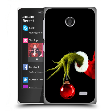 Силиконовый чехол на Nokia X с принтом Новый год Гринч
