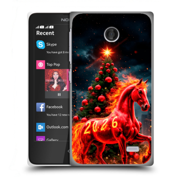 Силиконовый чехол на Nokia X с принтом Новый год