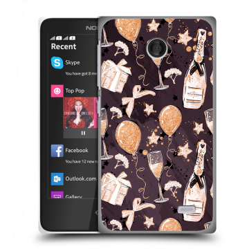 Силиконовый чехол на Nokia X с принтом Новый год