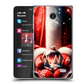 Силиконовый чехол на Nokia X с принтом Новый год