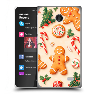 Силиконовый чехол на Nokia X с принтом Новый год