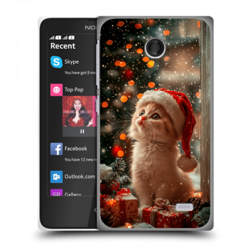 Силиконовый чехол на Nokia X с принтом Новый год