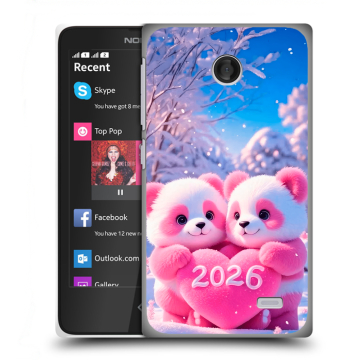 Силиконовый чехол на Nokia X с принтом Новый год