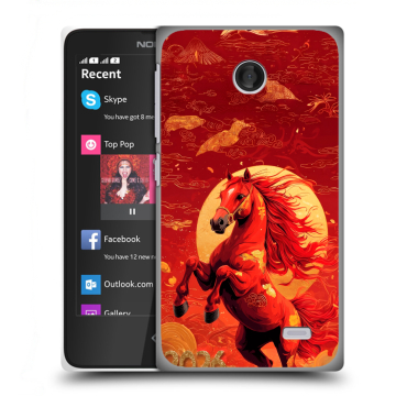 Силиконовый чехол на Nokia X с принтом Новый год