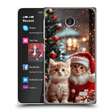 Силиконовый чехол на Nokia X с принтом Новый год