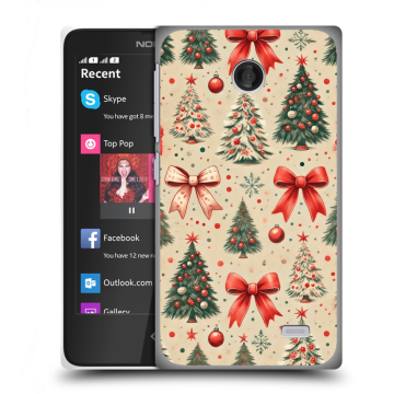 Силиконовый чехол на Nokia X с принтом Новый год