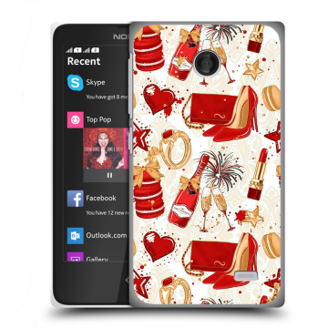Силиконовый чехол на Nokia X с принтом Новый год